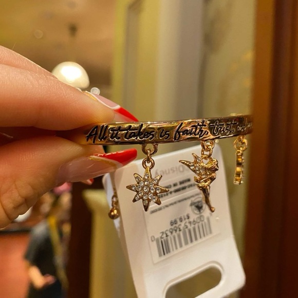 Disney Tinker Bell Charm Bracelet – Faith, Trust, and Pixie Dust - Picture 5 of 12